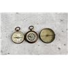 Image 1 : Antique Brass Pocket Compasses