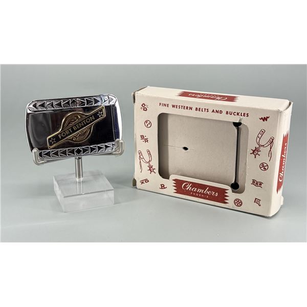 Chambers Fort Benton Montana Cowboy Belt Buckle