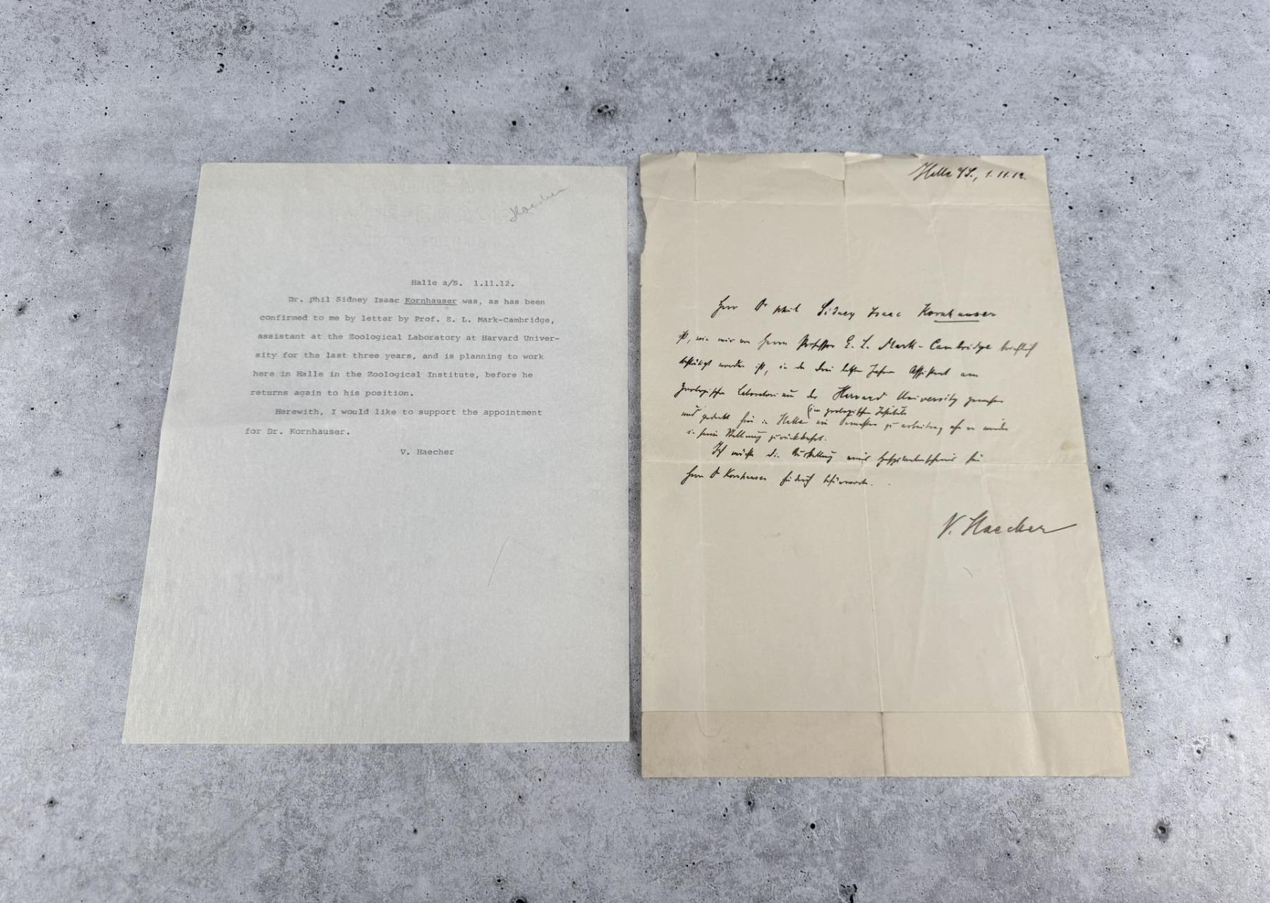 Ferdinand Carl Valentin Haecker Zoologist Letters