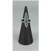Image 1 : Zuni Chip Inlaid Sterling Silver Turquoise Ring