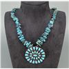 Image 1 : Zuni Petit Point Sterling Turquoise Necklace