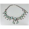 Image 2 : Navajo Sterling Turquoise Squash Blossom Necklace