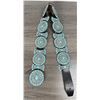 Image 1 : Zuni Petit Point Sterling Turquoise Concho Belt