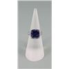 Image 1 : Sterling Silver Blue & White CZ Ring