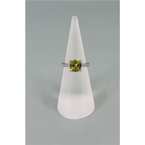 RS Covenant Sterling Silver Green CZ Ring