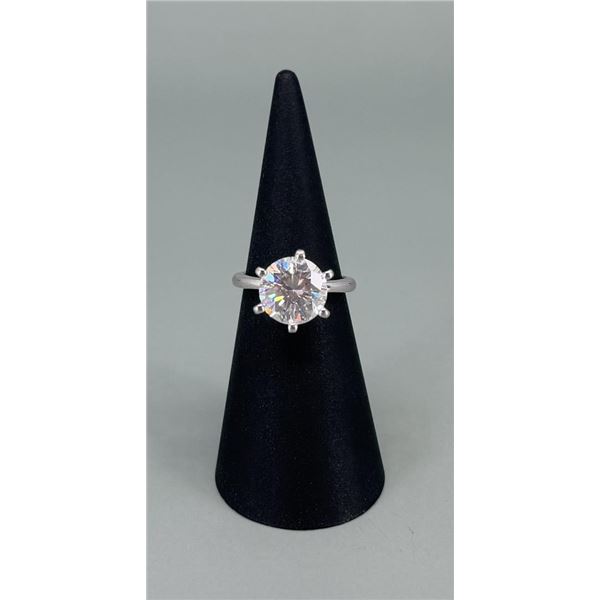 Samara Sterling Silver CZ Solitaire Ring
