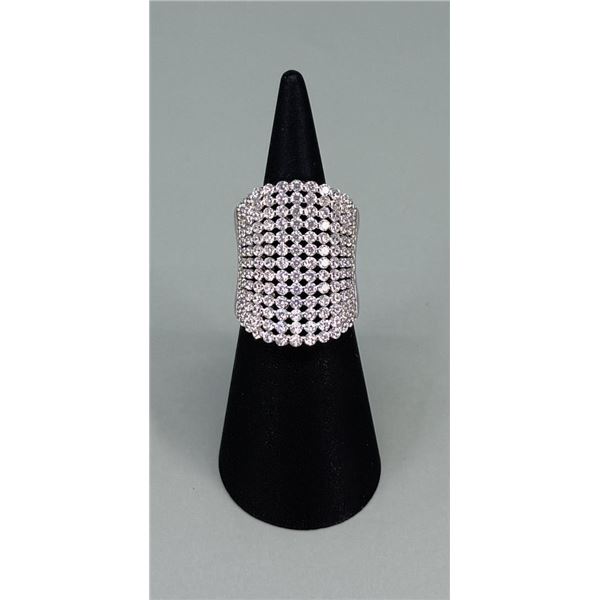 GM Sterling Silver CZ Ring