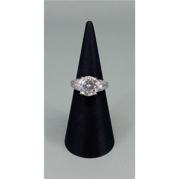Moissanite Fire Sterling Silver Ring