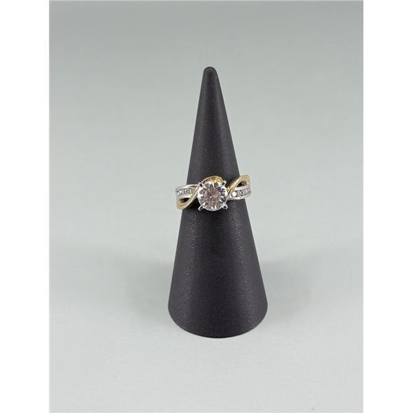Bella Luce Sterling Silver CZ Two Tone Ring