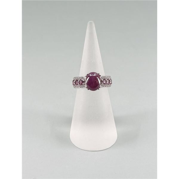 Sterling Silver Mahaleo Ruby Ring