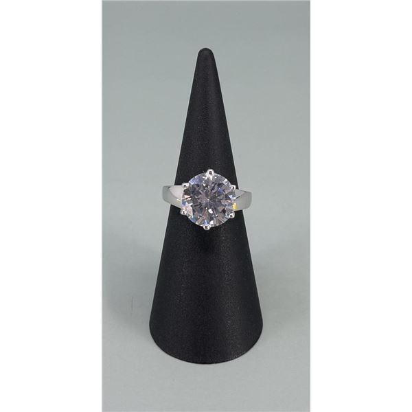Samara Sterling Silver CZ Solitaire Ring