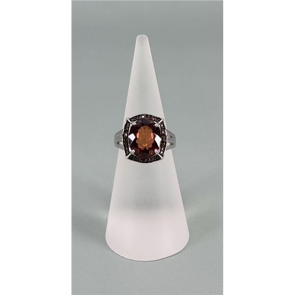 Bella Luce Sterling Silver Red Labradorite Ring