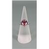 Image 1 : Sterling Silver Pink & White CZ Cocktail Ring