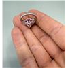 Image 3 : Sterling Silver Pink & White CZ Cocktail Ring