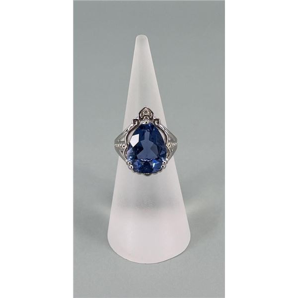 Bella Luce Sterling Silver Blue Fluorite Ring