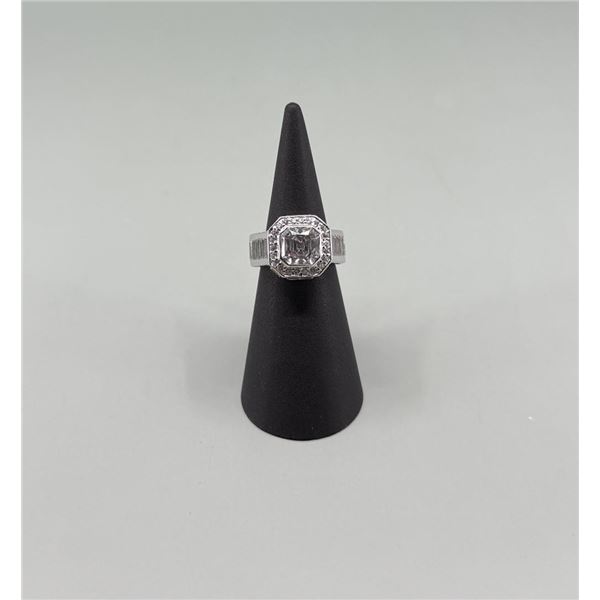Michael Valitutti Sterling Silver CZ Ring