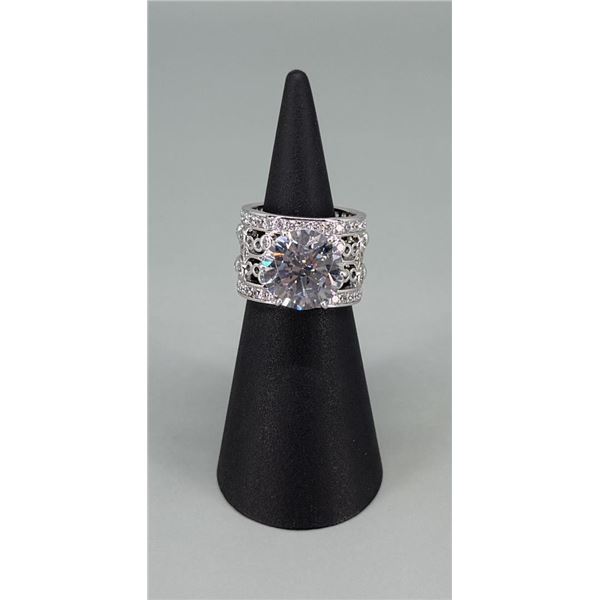 Charles Winston Sterling Silver CZ Ring