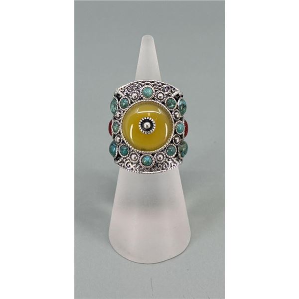 Bella Luce Sterling Silver Yellow Onyx Ring