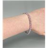 Image 1 : Sterling Silver Lab Grown Pink Sapphire Bracelet