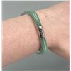Image 1 : Sterling Silver Jade Bangle Bracelet