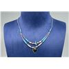 Image 1 : Navajo Liquid Silver Turquoise Necklace