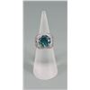 Image 1 : Bella Luce Sterling Silver Lab Aquamarine Ring