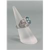 Image 2 : Bella Luce Sterling Silver Lab Aquamarine Ring
