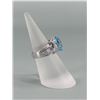 Image 2 : Fuzion Creations Sterling Silver Blue CZ Ring