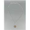 Image 2 : Italian Coin Sterling Silver Chain Necklace