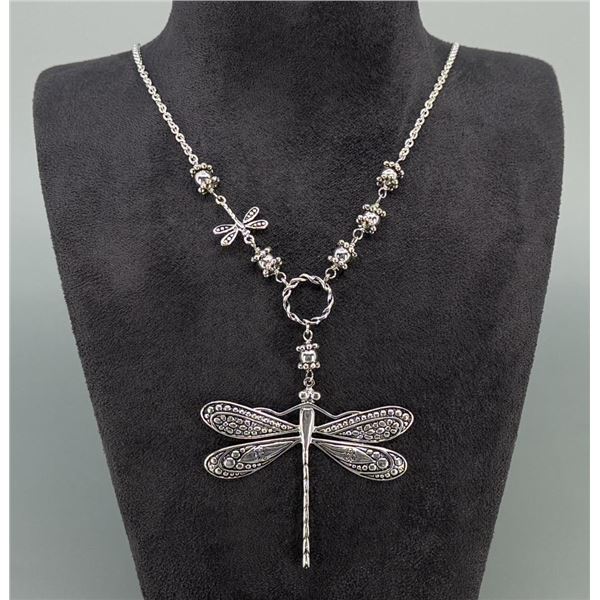 Pacific Style Sterling Silver Dragonfly Necklace