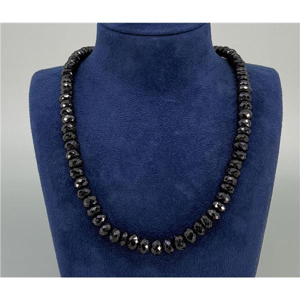 Faceted Black Spinel Necklace