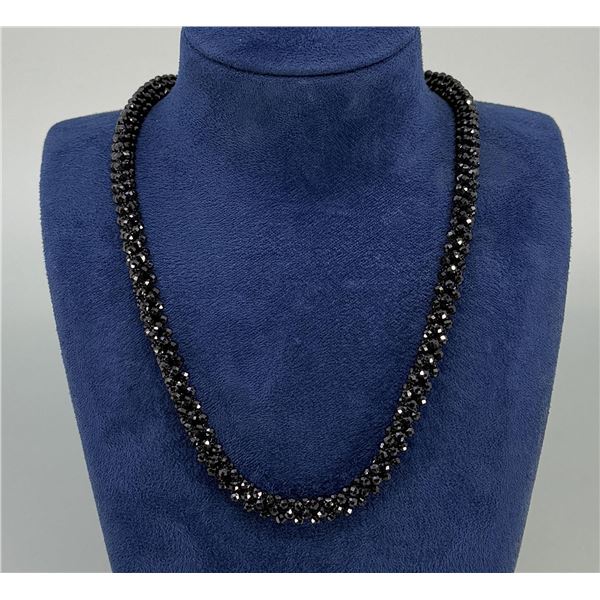 Faceted Black Spinel Necklace