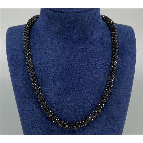 Faceted Black Spinel Necklace