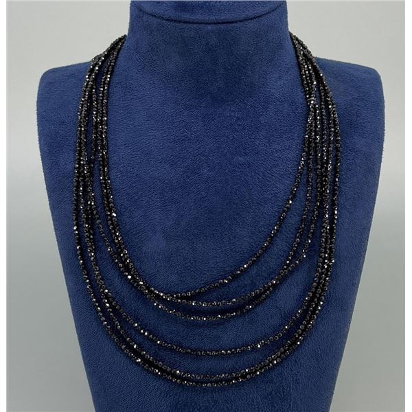 Faceted Black Spinel Necklace