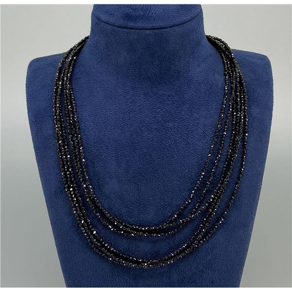 Faceted Black Spinel Necklace