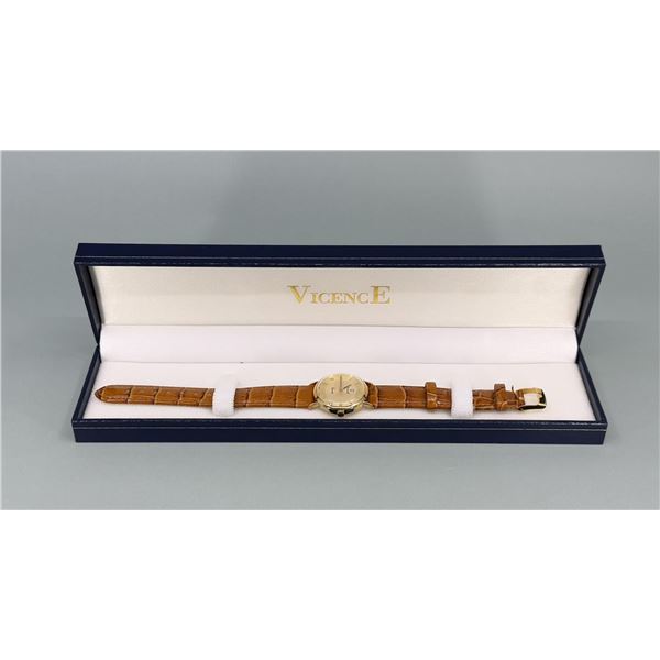 Vicence Quartz 18k Gold Watch