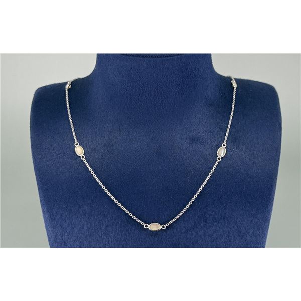 Sterling Silver Opal Necklace