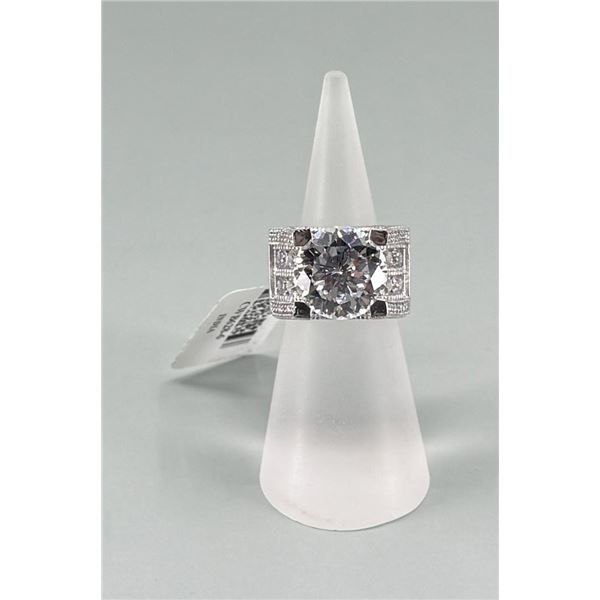 Charles Winston Sterling Silver CZ Ring