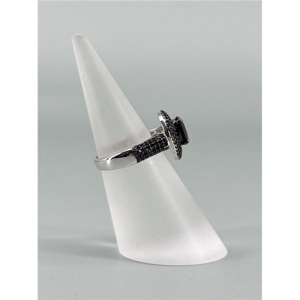 Spacecore Sterling Silver Black Spinel Ring
