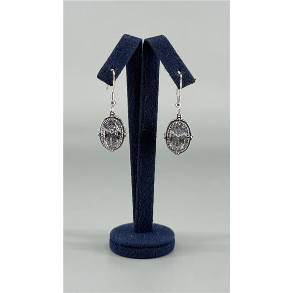 Fuzion Creations Sterling Silver CZ Earrings