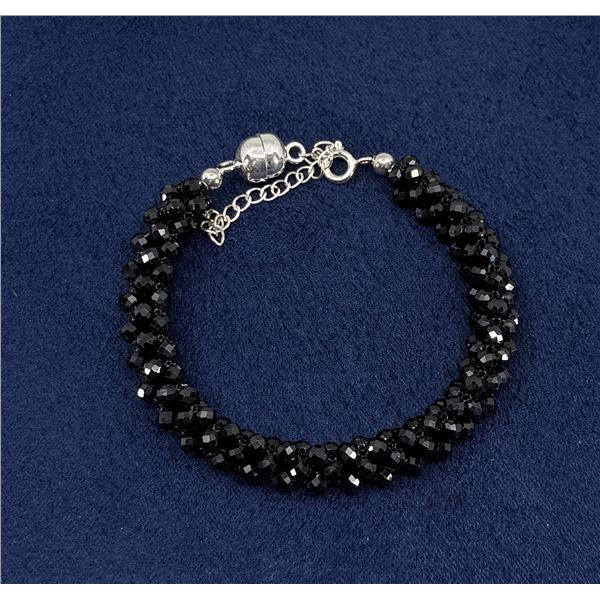 Black Faceted Spinel Bracelet