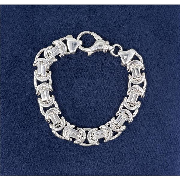 Sterling Silver Byzantine Link Bracelet