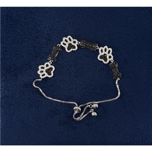 Spacecore Sterling Silver Puppy Paws Bracelet