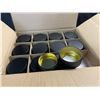 Image 3 : 1 Box of Hearts & Crafts Premium Candle Tins - 4oz Round w/ Lids - 24 Tins - Black - New in Box