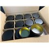 Image 3 : 1 Box of Hearts & Crafts Premium Candle Tins - 4oz Round w/ Lids - 24 Tins - Black - New in Box