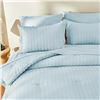 Image 2 : 1 JollyVogue 7PC Light Blue Queen Size Bedding Comforter Set - New in Box!