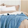 Image 5 : 1 Bedsure Sherpa Fleece Ultra Soft King-Size Blanket (108 x 90") - Blue - New in Box!