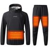 Image 1 : 1 Hewinze Heated Sweat Suit for Exercise/Workouts w/ 7.4V Battery Pack - Size 3XL - Brand New