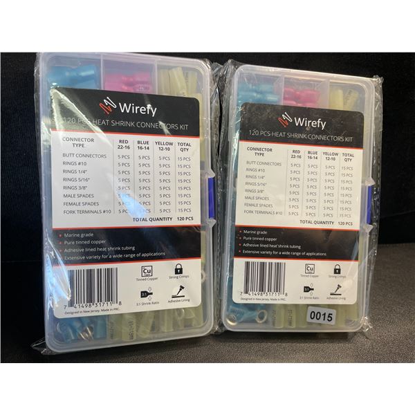 2 Wirefy Heat Shrink Connectors Kits - 120PCS Each - New