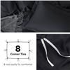 Image 5 : 1 Bedsure 3PC Queen Size Duvet Cover Set - 90" x 90" - Black Colour - New